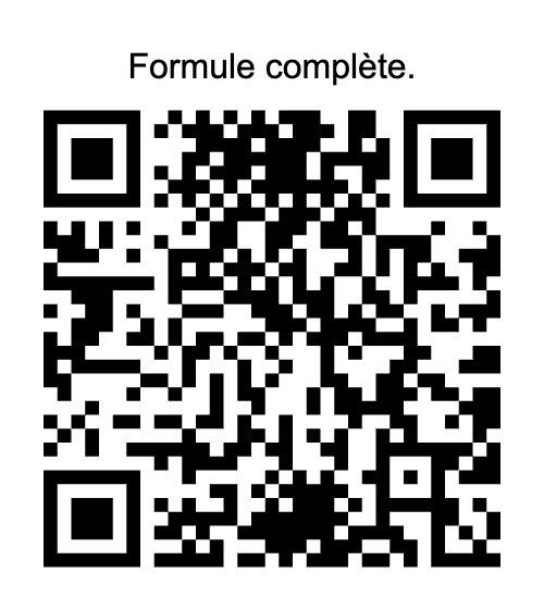 QR code paiement — Formule complète